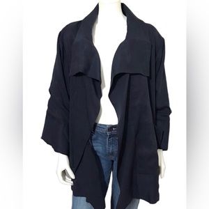 Marla Wynne Open Front Waterfall Blazer Size-1X